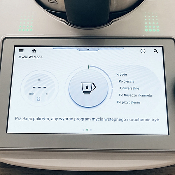 Thermomix ma pięć programów automatycznego mycia wstępnego